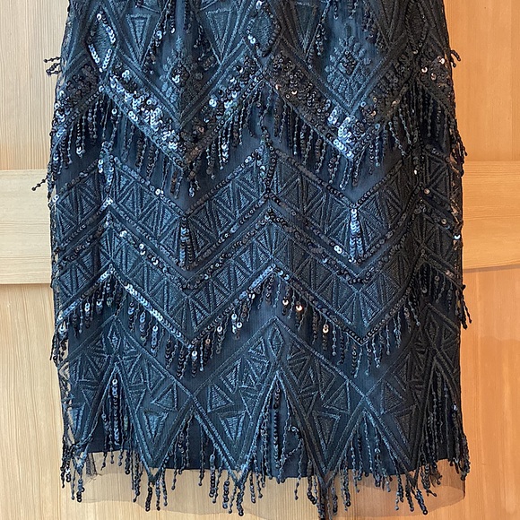 Aidan by Aidan Mattox Beaded Skirt Cocktail Minidress - Picture 4 of 10